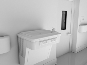 hospital hallway white 3D Model