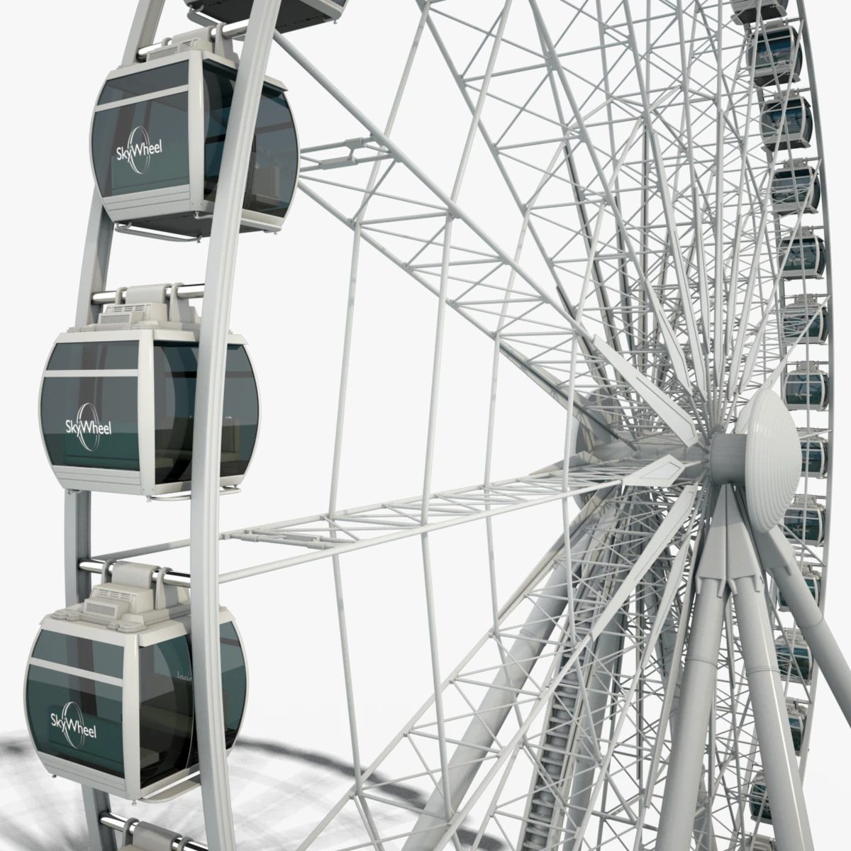 sky wheel with boarding platform maya 3D Model .c4d .max .obj .3ds .fbx .stl .blend