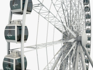 sky wheel with boarding platform maya 3D 모델