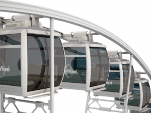 sky wheel with boarding platform maya 3D 模型