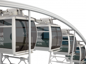 sky wheel with boarding platform maya 3D 模型