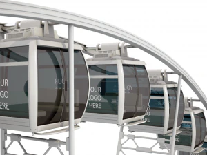 sky wheel with boarding platform maya 3D Model