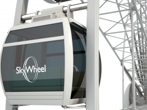 sky wheel with boarding platform maya 3D 模型