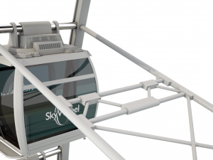 sky wheel with boarding platform maya 3D 模型