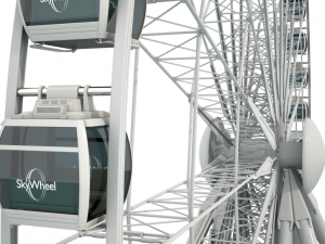 sky wheel with boarding platform maya 3D 模型