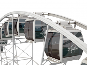 sky wheel with boarding platform maya 3D 模型