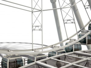 sky wheel with boarding platform maya 3D 模型