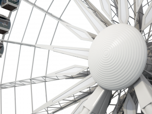 sky wheel with boarding platform maya 3D 模型