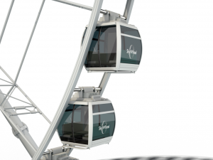 sky wheel with boarding platform maya 3D 模型