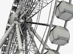 sky wheel with boarding platform maya 3D 模型
