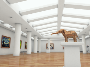 modern art gallery 3D Model