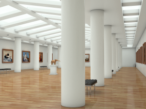 modern art gallery 3D Model