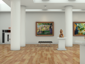 modern art gallery 3D Model