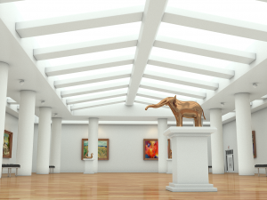 modern art gallery 3D Model