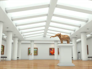 modern art gallery 3D Model