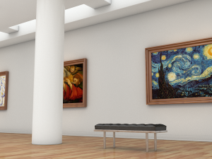 modern art gallery 3D Model