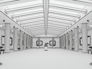 modern art gallery 3D Model