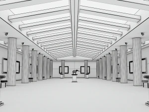 modern art gallery 3D Model