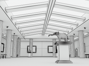 modern art gallery 3D Model