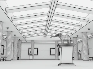 modern art gallery 3D Model