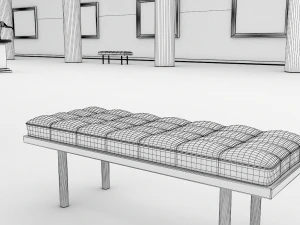 modern art gallery 3D Model