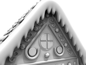 gingerbread house Modelo 3D