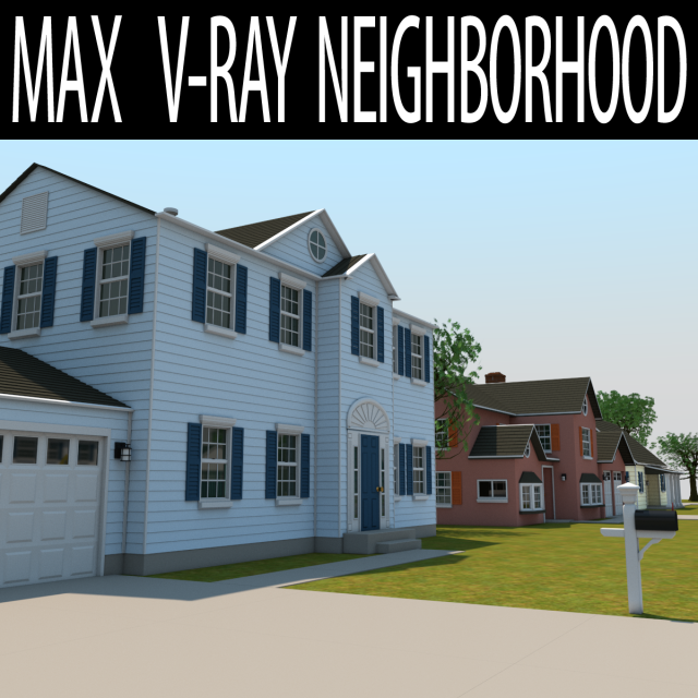 neighborhood Modello 3D .c4d .max .obj .3ds .fbx .stl .blend 