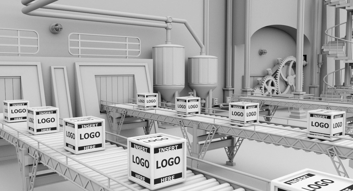 factory interior 3D Model .c4d .max .obj .3ds .fbx .stl .blend 