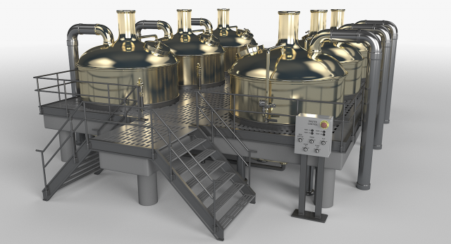 brewery scene Modelo 3D .c4d .max .obj .3ds .fbx .stl .blend 