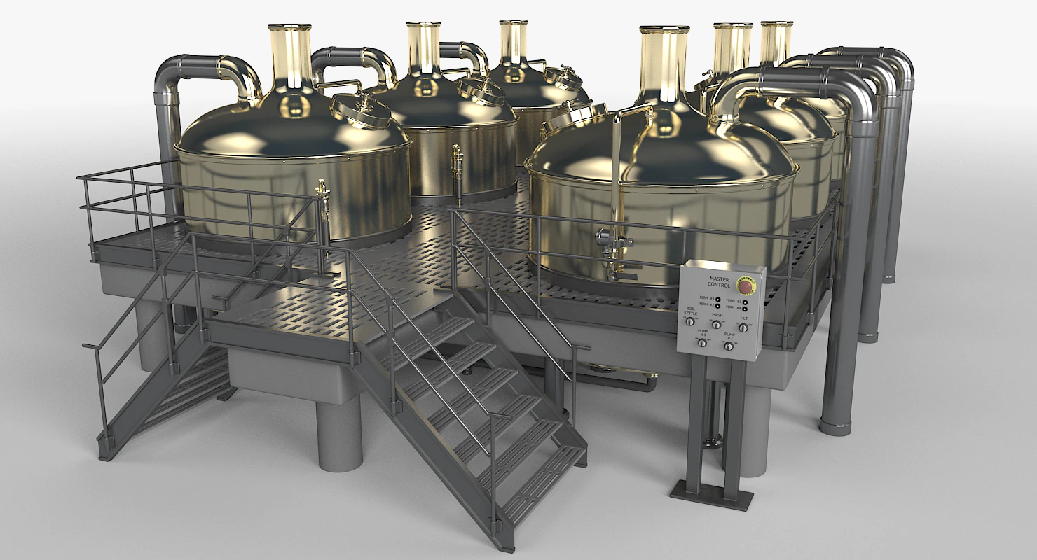 brewery scene 3D Model .c4d .max .obj .3ds .fbx .stl .blend 
