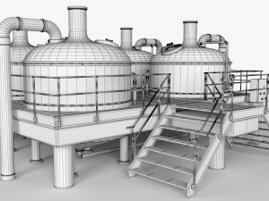 brewery scene Modelo 3D