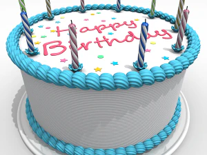 kue ulang tahun Model 3D