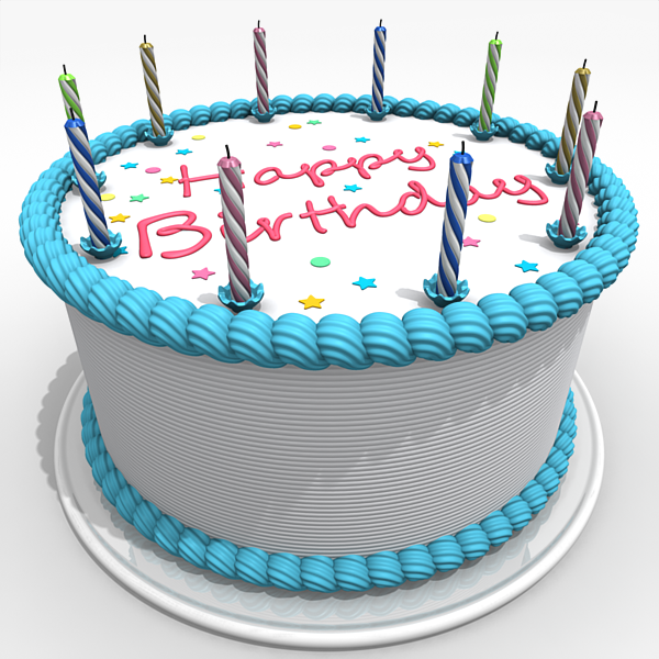 Happy Birthday Cake 3D Model $34 - .max .obj - Free3D