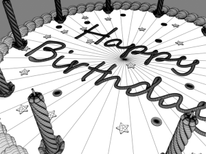 birthday cake 3D 모델