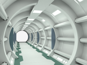 sci-fi spaceship corridor 3D 모델