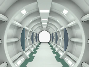 sci-fi spaceship corridor 3D Model