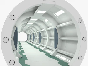sci-fi spaceship corridor 3D Model