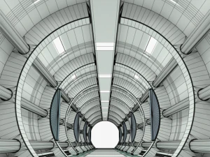 sci-fi spaceship corridor 3D Model