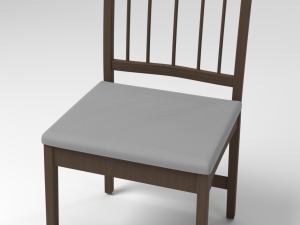 dark wood chair 3D Model