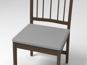 cadeira de madeira escura Modelo 3D