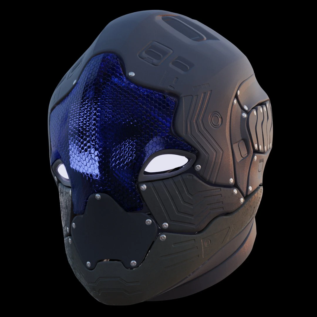 biker head 3D Model .c4d .max .obj .3ds .fbx .stl .blend 