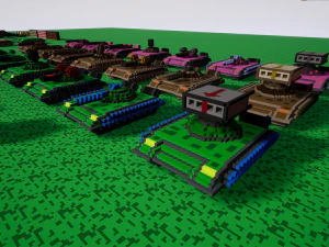 zestaw modeli czołg&oacute;w dla gamedev Model 3D