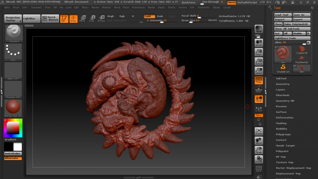 alien Modelo 3D .c4d .max .obj .3ds .fbx .stl .blend 