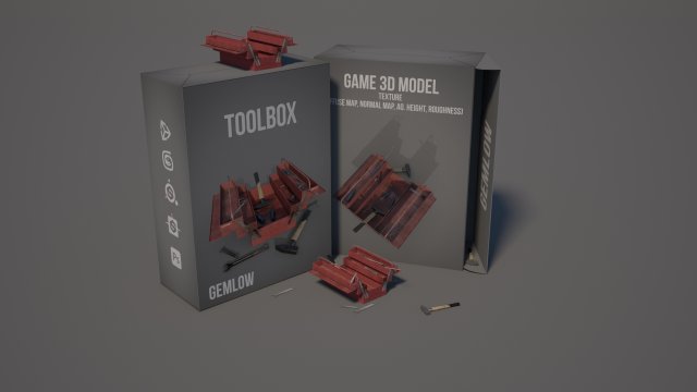 toolbox 3D Model .c4d .max .obj .3ds .fbx .stl .blend 