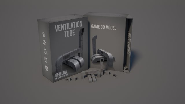 ventilation tube Modèle 3D .c4d .max .obj .3ds .fbx .stl .blend 