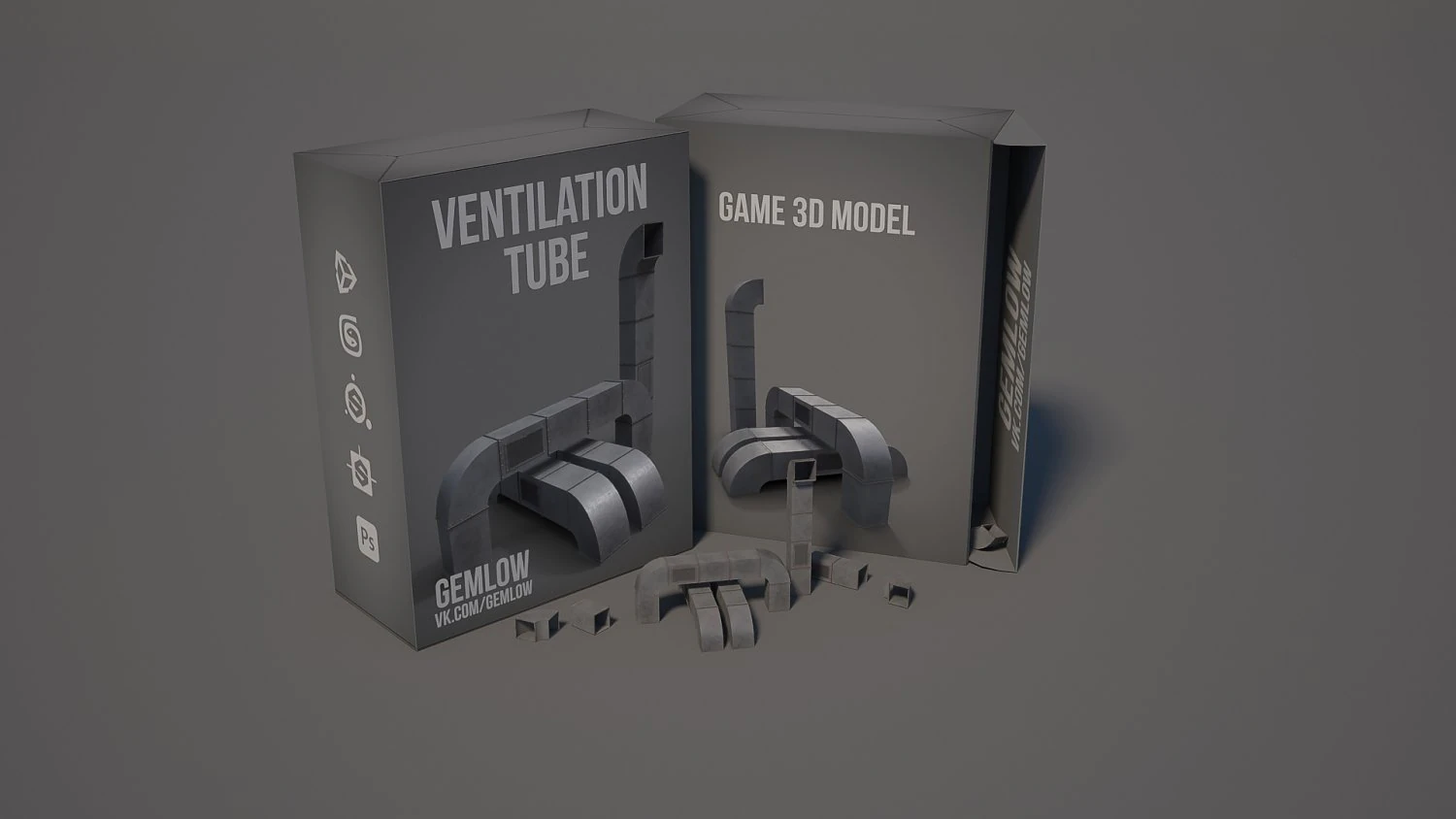 ventilation tube 3D Model .c4d .max .obj .3ds .fbx .stl .blend
