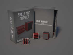 shelf and drawerl 3Dモデル
