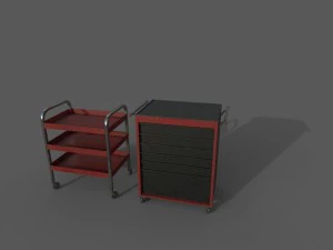 shelf and drawerl 3D Model