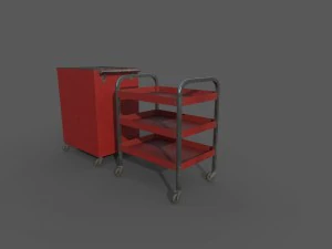 shelf and drawerl 3D Model