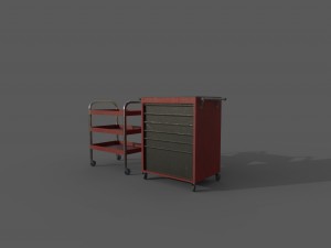 shelf and drawerl 3D Model